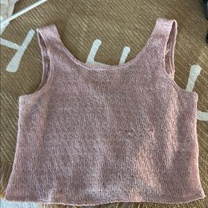 Rubbish Light Pink crochet Knit Tank Top in XS